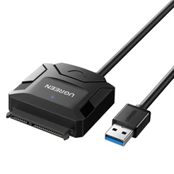 Adaptador Ugreen Usb A 3.0 p/SATA III Disco Rígido Preto