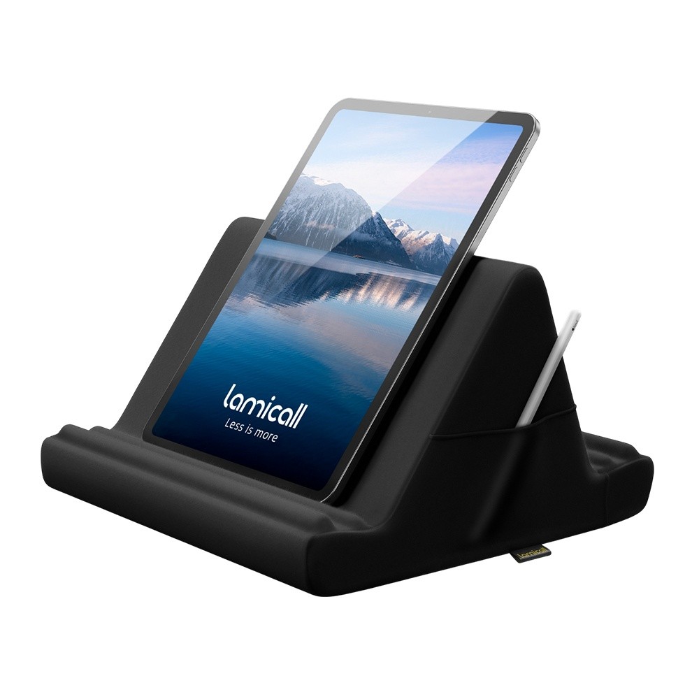 Suporte para Tablet Lamicall Base Macia para Colo Preto em Oferta na Shopee