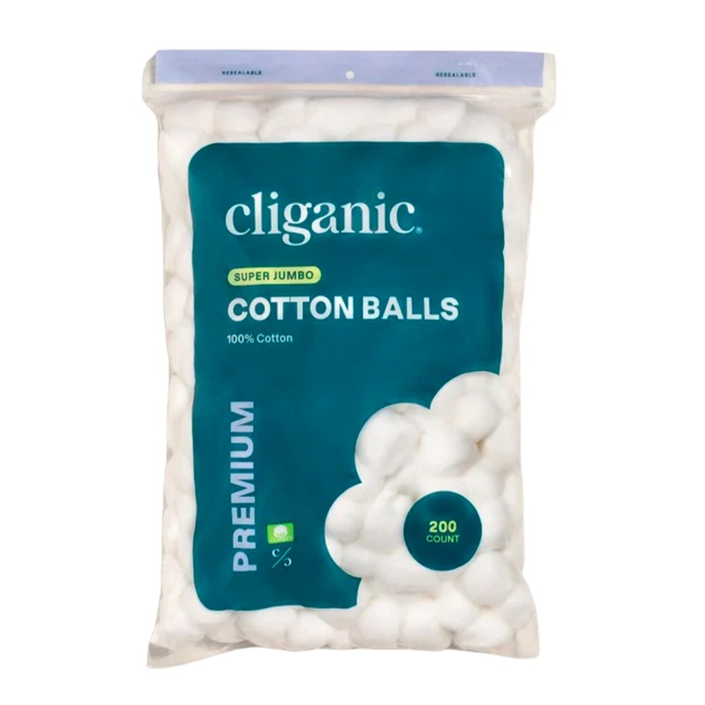 Bola Algodão Super Jumbo Cliganic Pacote 200un Importado