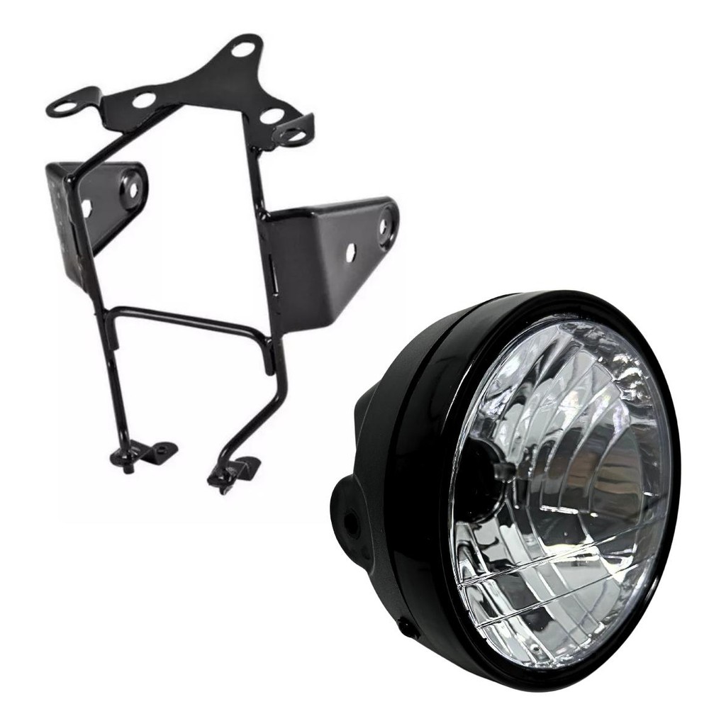 Farol + Suporte Aranha Cg Titan 150 2004 2005 2006 2007 2008 em Oferta na Shopee