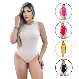 Kit 3 Body Feminino Malha Ribana Regata Lisa, Glamour e Luxo Jeans