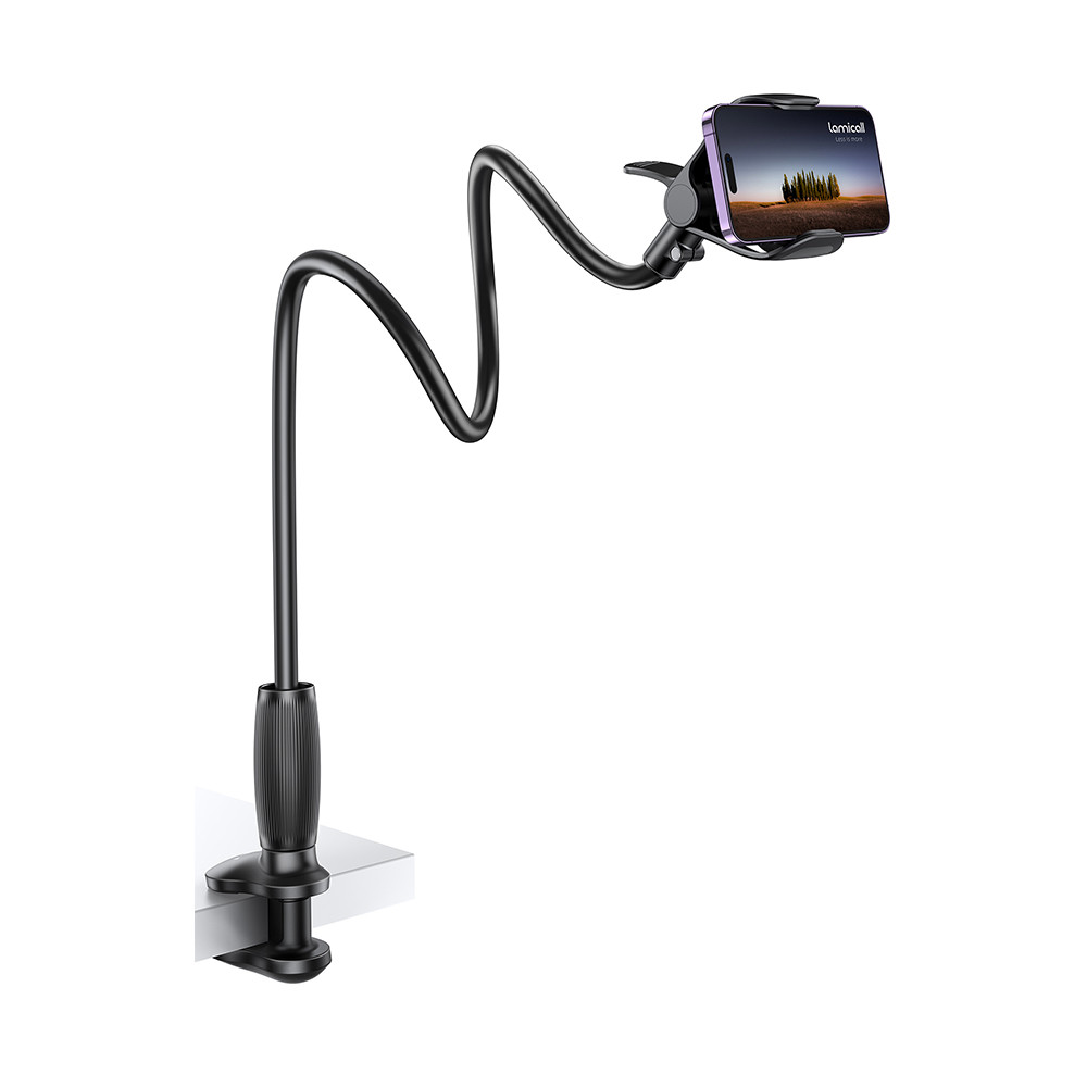 Suporte de Telefone Lamicall Tipo Pescoço de Ganso Preto em Oferta na Shopee