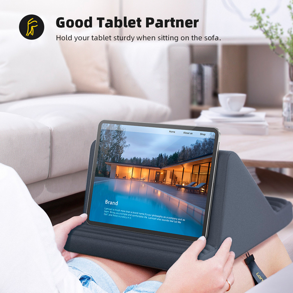 Detalhes do Suporte Travesseiro Almofada Tablet Lamicall Cinza