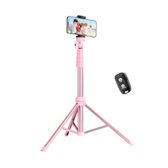 Tripé/Bastão Selfie Sensyne 72" p/Câmera Telefone Rosa