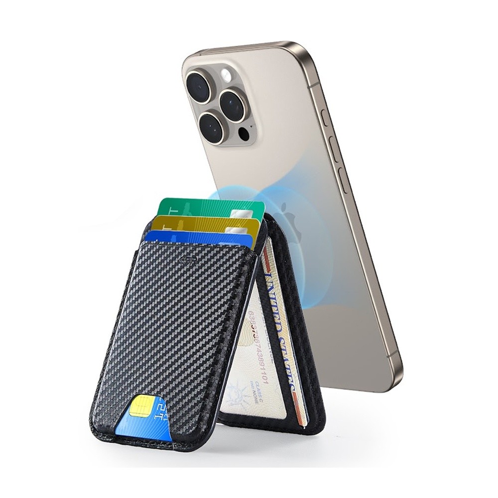 Carteira Magnética Esr MagSafe para iPhone Preto Carbon em Oferta na Shopee