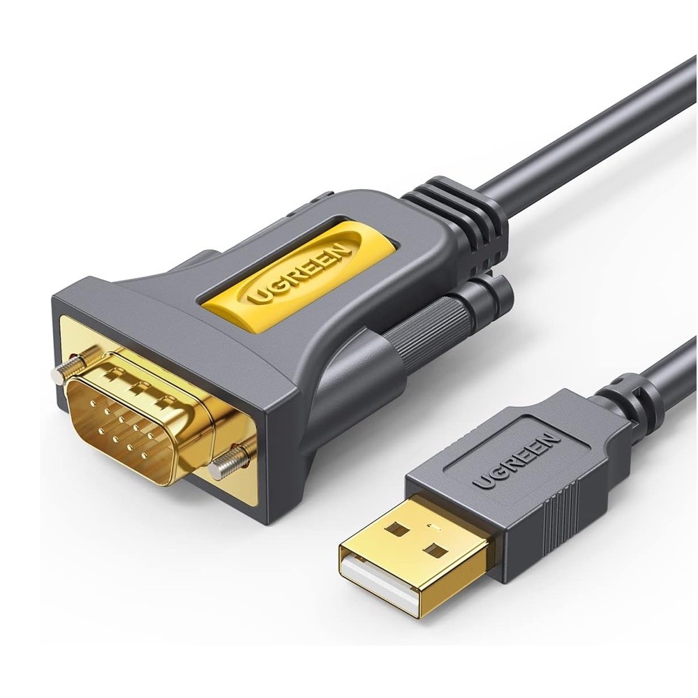 Cabo Usb para DB9 RS-232 Ugreen Macho/Macho 1Metro Preto em Oferta na Shopee