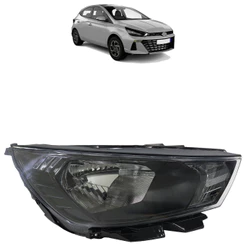 Farol Dianteiro Hb20 2023 2024 2025 Máscara Negra Lente Lisa Acrilico