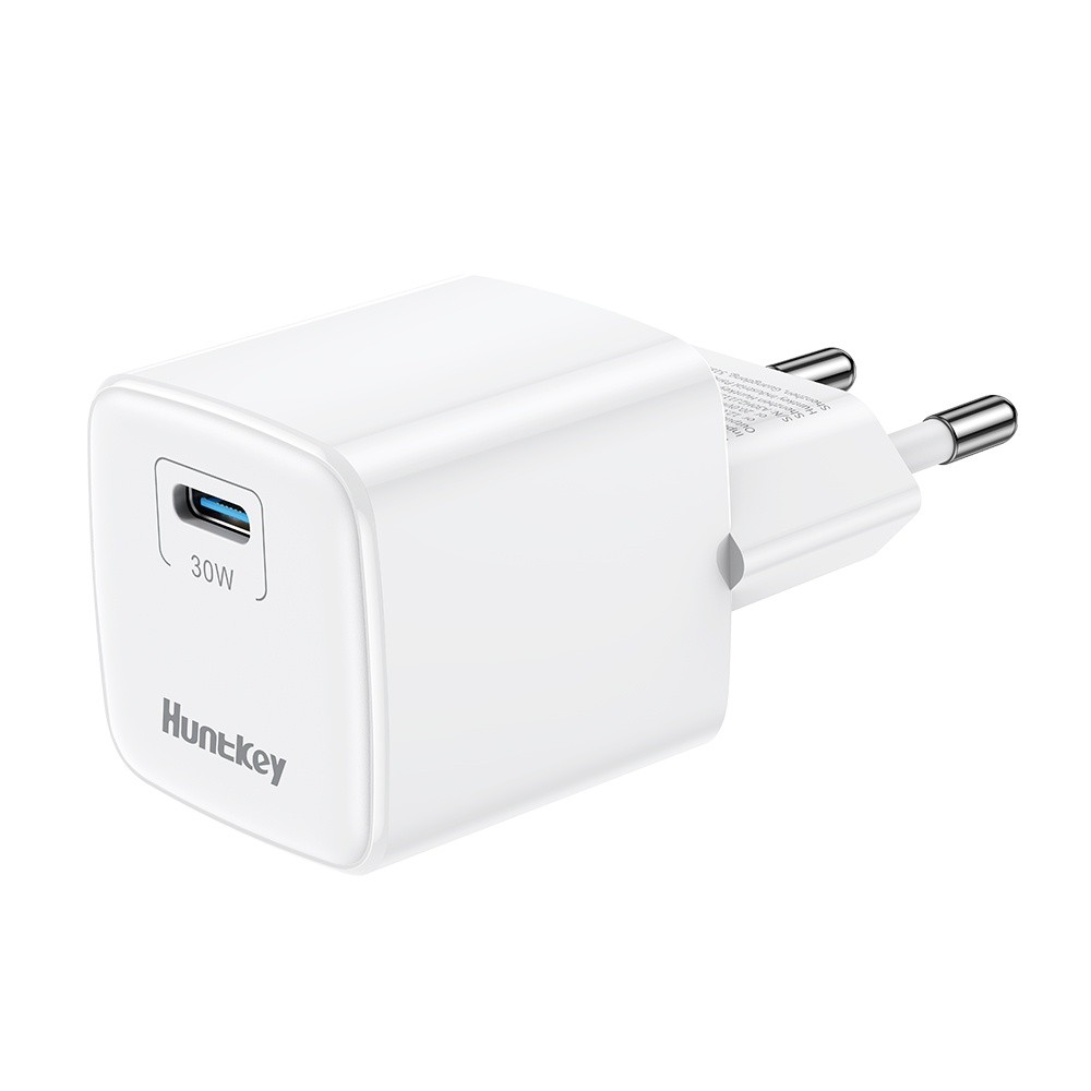 Carregador Usb C Huntkey G30 Pro Gan Máx. 30W Branco em Oferta na Shopee
