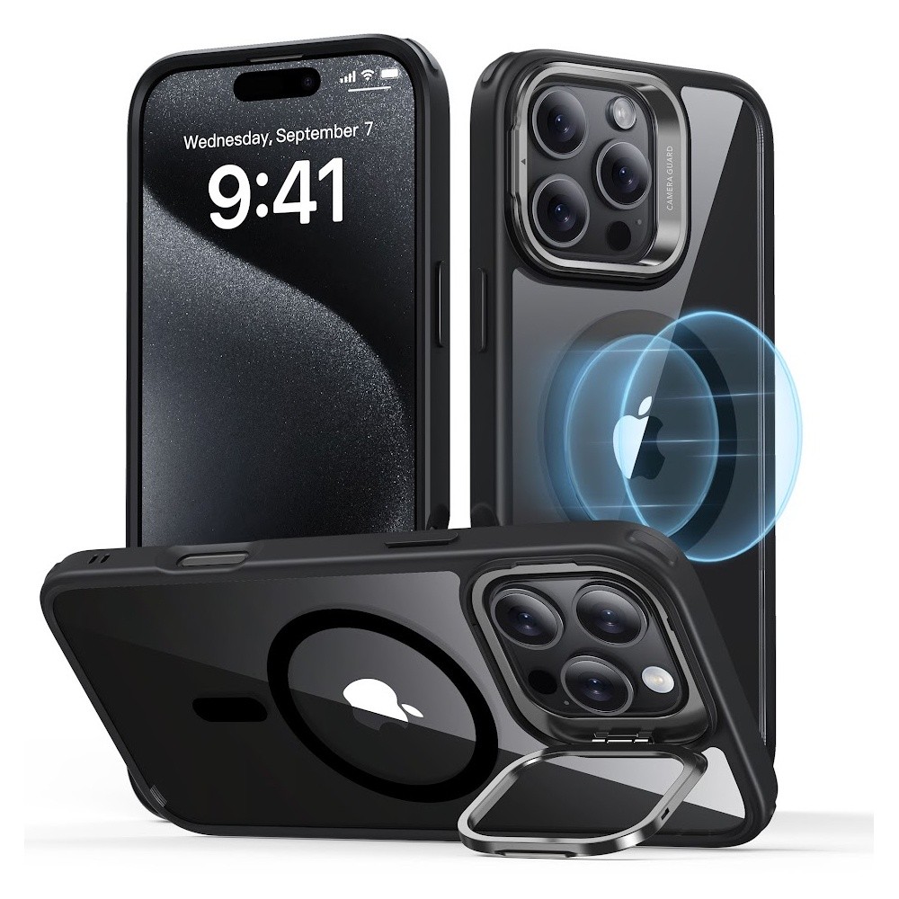 Capa iPhone 16 Pro Max Esr com Suporte Stash Preto Clear em Oferta na Shopee