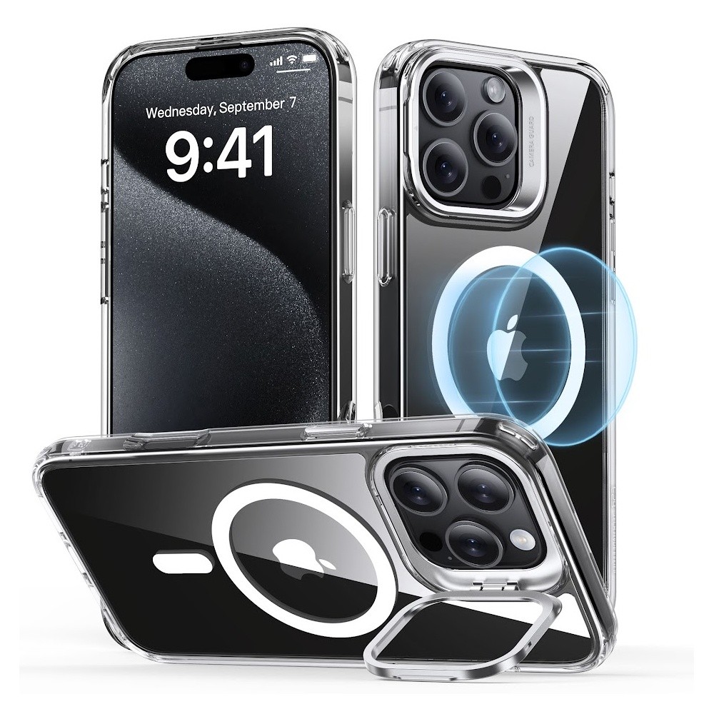 Capa iPhone 16 Pro Max Esr com Suporte Stash Transparent