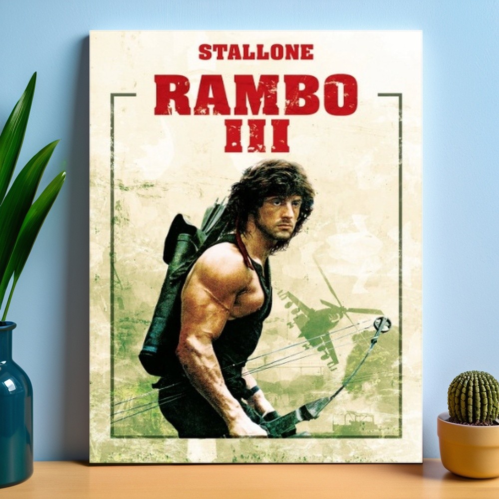 Placa Decorativa Rambo 3 (Quadro Placas Decorativas MDF de Cinema)