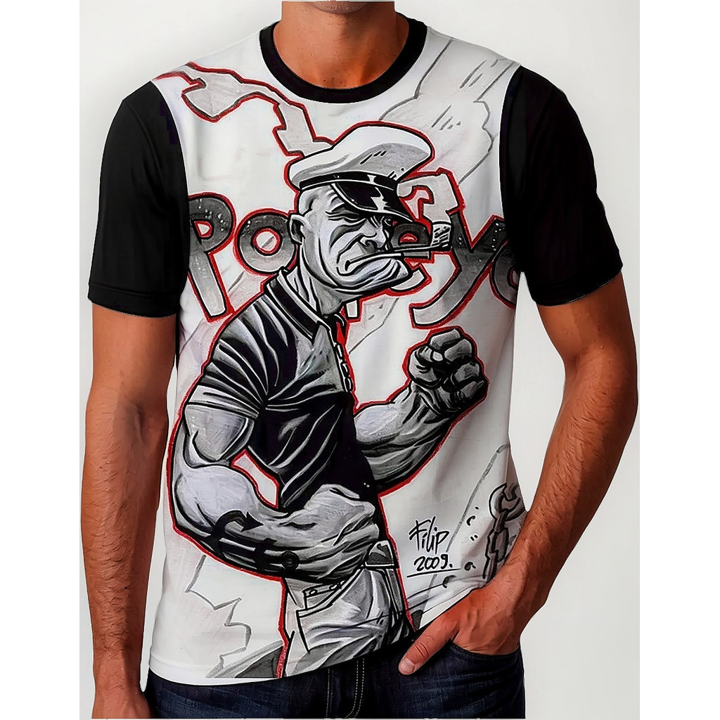 Camiseta Camisa Marinheiro Popeye Desenho Antigo Espinafre 2