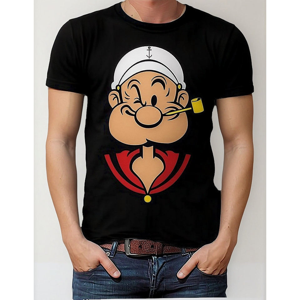 Camiseta Camisa Marinheiro Popeye Desenho Antigo Espinafre 1
