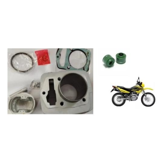 Kit Cilindro Do Motor Bros 150 Ohc + 2 Juntas Valvulas PRODUTO NOVO