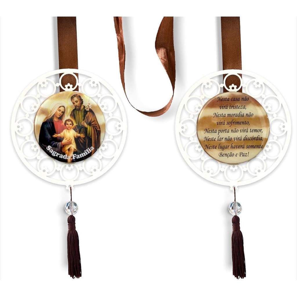 Escapulario De Porta Sagrada Familia Adorno Resinado 1,50cm em Oferta na Shopee
