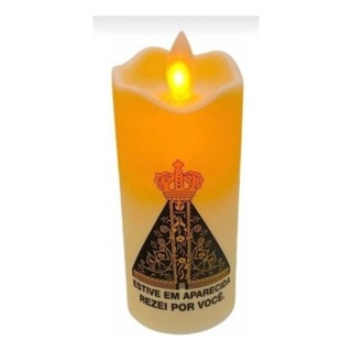 Vela Virtual Nossa Senhora Aparecida Com Pilha - Chama Viva em Oferta na Shopee