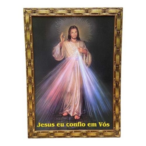 Quadro Jesus Misericordioso 56x76cm P Parede Sala Cozinha em Oferta na Shopee