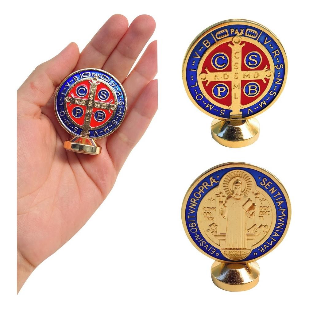São Bento Para Carro Ou Crucifixo, Medalha De Proteção