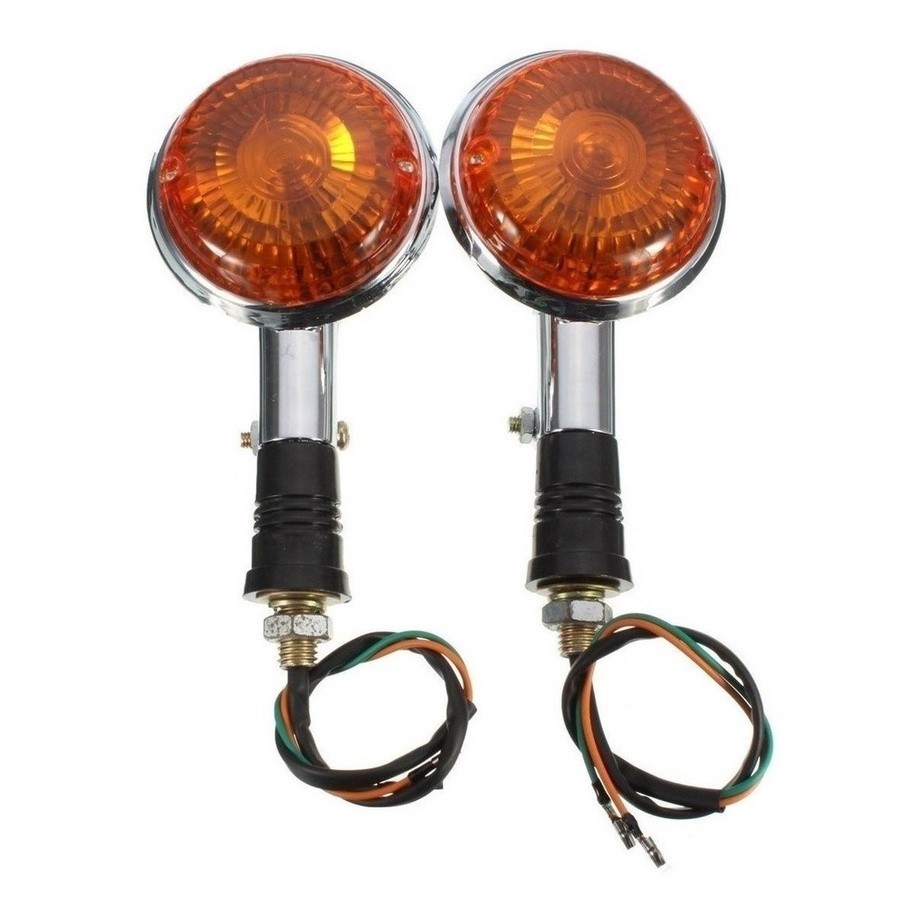 Par De Pisca Setas Moto Virago Xv 250 Virago 535 750 V Max 1200 Piscas Mod Original Abs Cromado