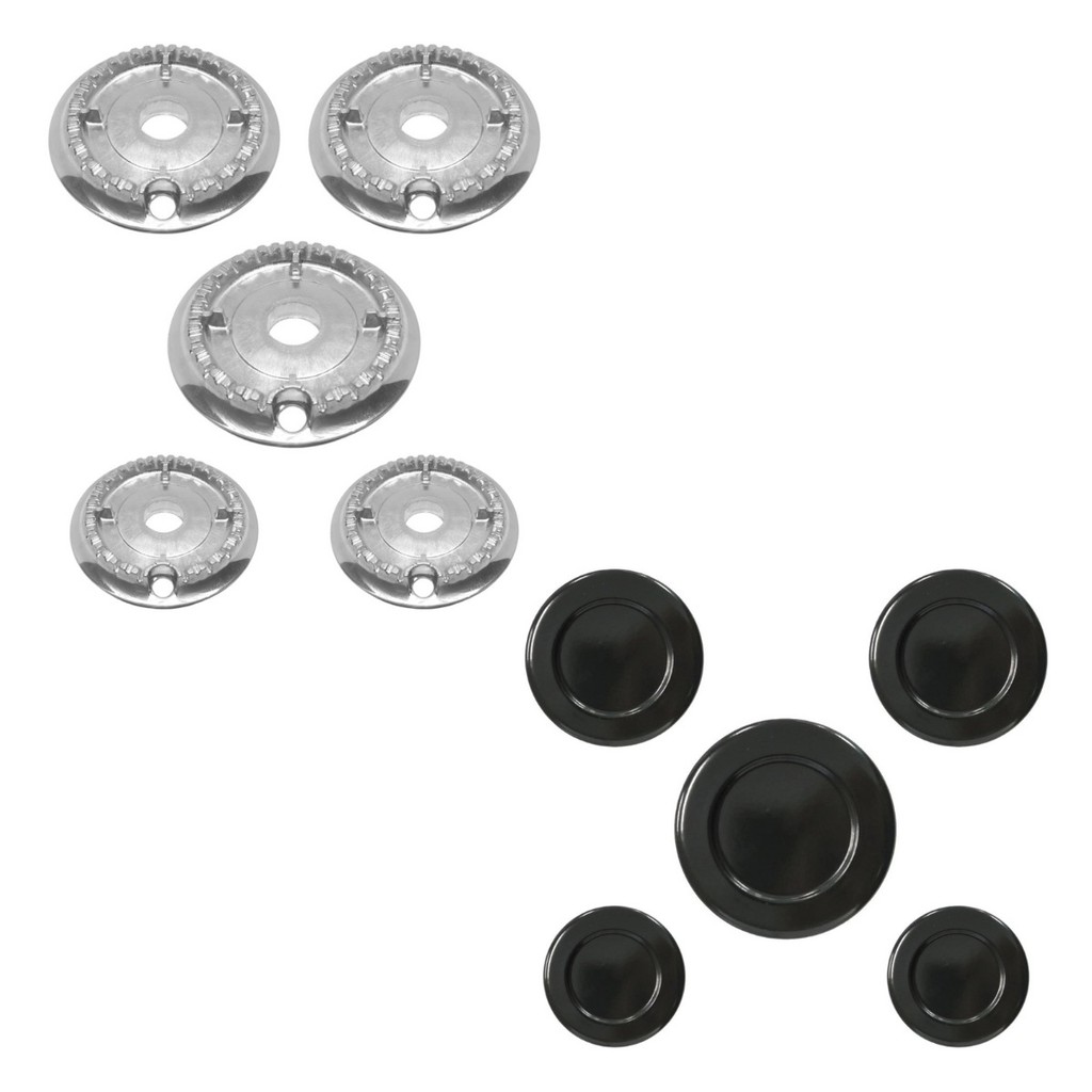 Kit Queimadores + Espalhadores Fogão Atlas U.Top 6 Bcs 1G 2M 3P Diâm. do Espalhador Gd Ø 9,8 - Md. Ø 8,2 - Pq Ø 7,0 Cm