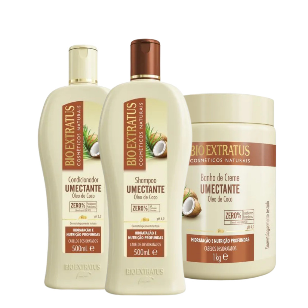 Bio Extratus Original Umectante Shampoo + Cond 500ml + Máscara 1Kg