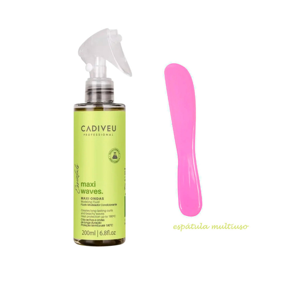 Cadiveu Maxi Waves Melhor Leave In Cabelo Ondulado +Espátula
