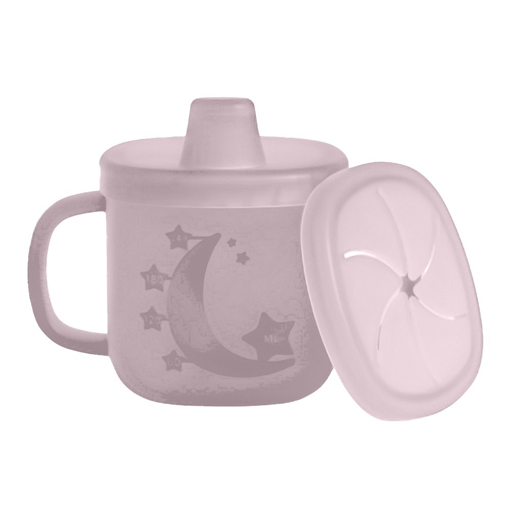 Copo Silicone Alça Dupla Life NT3 10oz Criança/Bebê Rosa