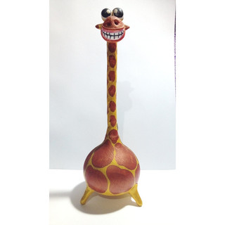Bibelô Girafa De Cabaça Artesanal - 22 Cm - Mirian - Jericoacoara Ce - Ag25