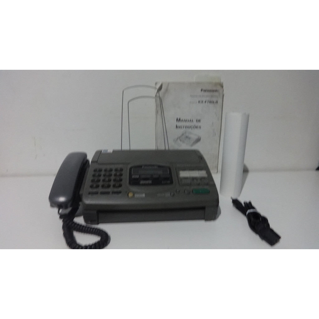 Telefone Fax C/secretaria Eletronica Panasonic Kx-f780 Cinza Relíquia Colecionador Funciona ok Usado