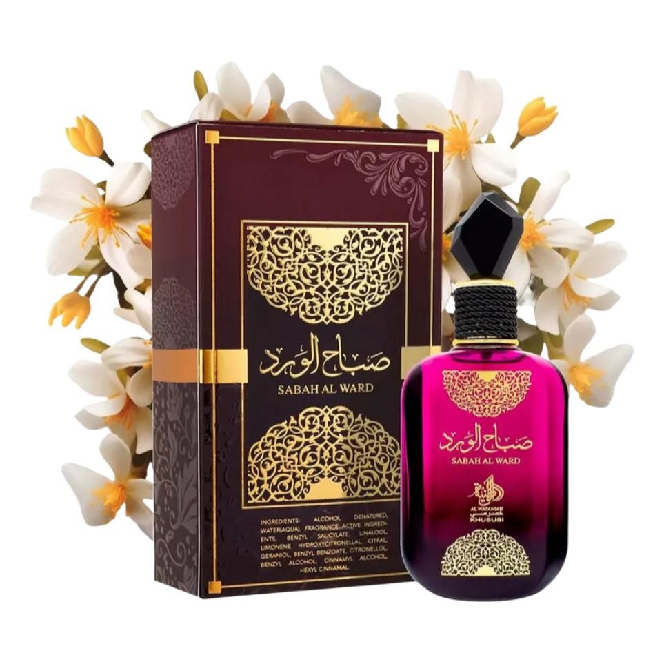 Perfume Árabe Feminino Al Wataniah Sabah Al Ward Eau De Parfum Edp 100ml Original Com Nota Fiscal