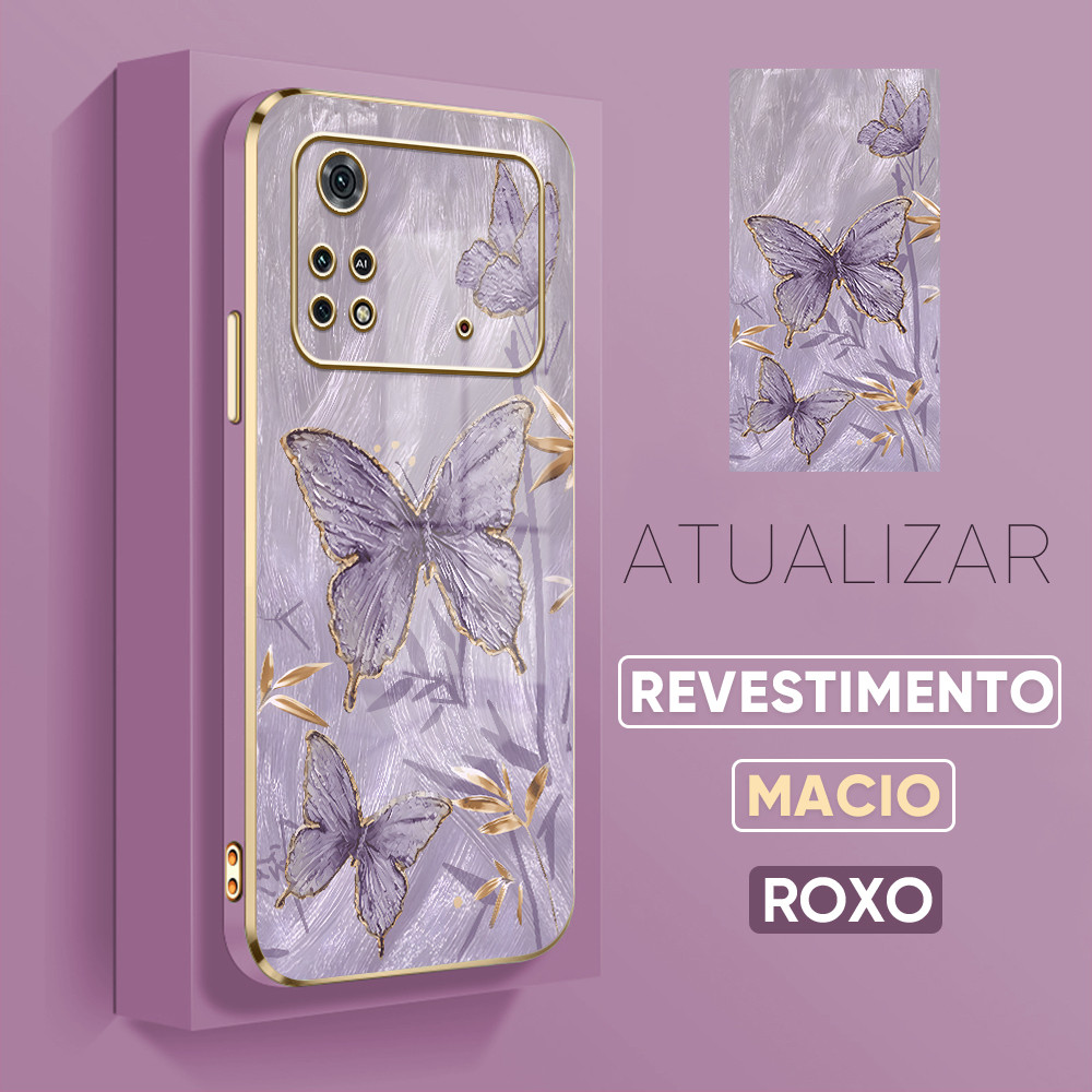 Capinha Para Xiaomi Poco M4 Pro 4G Macia Celular De Borboleta 1657 DD em Oferta na Shopee