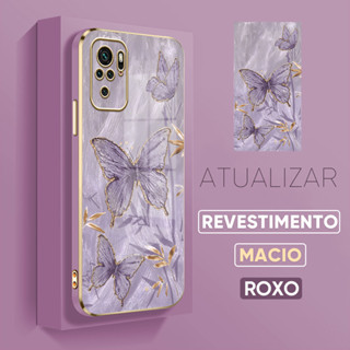 Capinha Para Xiaomi Redmi Note 10 10S Poco M5S Macia Celular De Borboleta 1657 DD em Oferta na Shopee