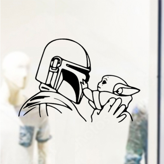 Adesivo Vitrine De Loja Dia Dos Pais Pai de Alien