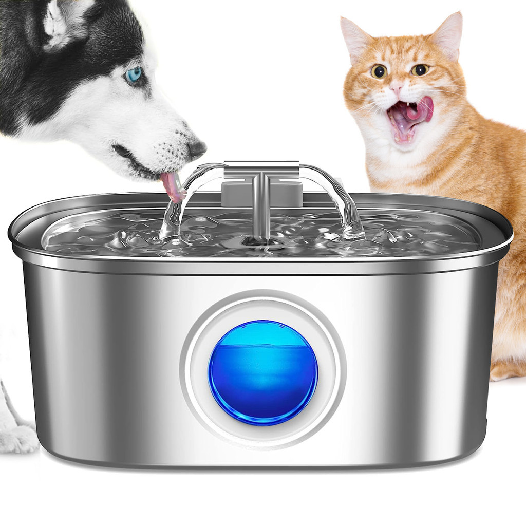 Newpet Fonte De Água Para Pet Gatos De Aço Inoxidável 3.2 L Alta qualidade