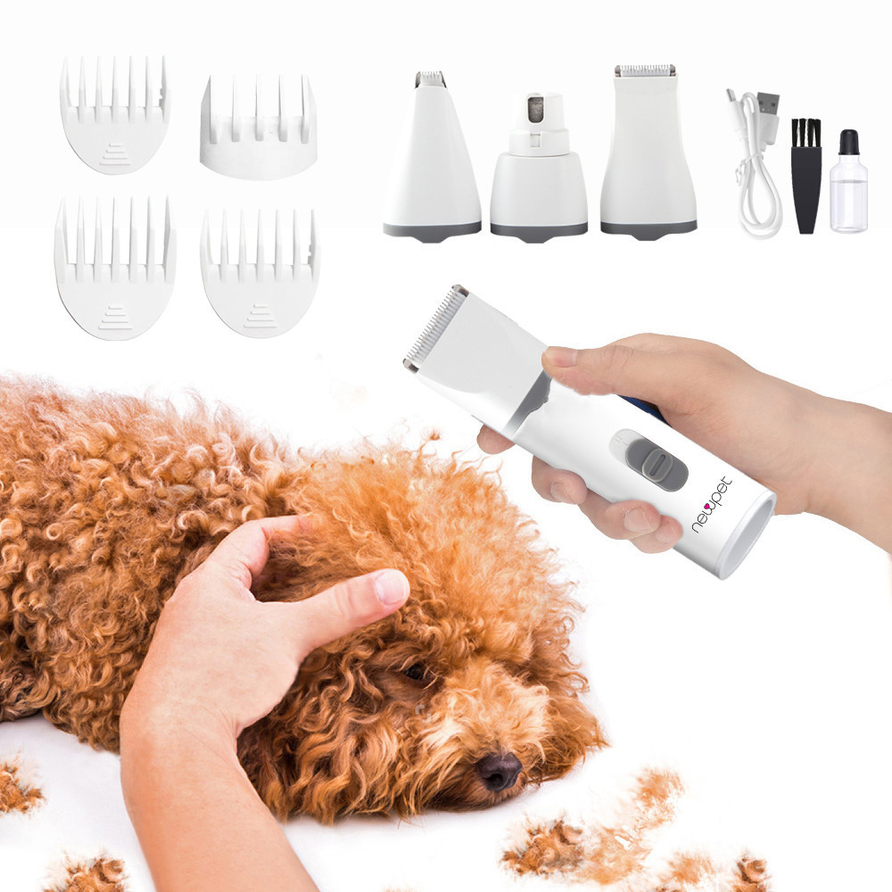 4 em 1 Conjunto de aparador de corte de cabelo para cães e gatos aparador de pêlos para patas de animais em Oferta na Shopee