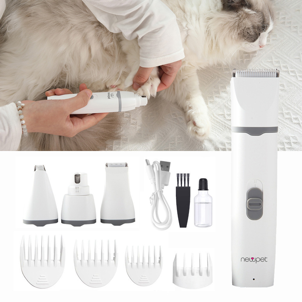 4 IN1 Cortador De Pêlos Elétrico Para Animais De Estimação Máquina De Cachorro E Pêlo De Gato Pelos USB Recarregável em Oferta na Shopee