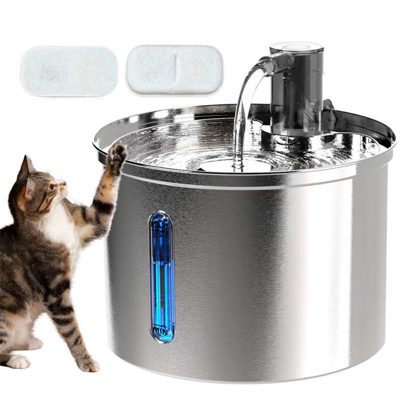 Newpet Bebedouro De Aço Inoxidável 3L Para Cães Gatos Automático Animais Domésticos Gatos Fonte 5V USB Alimentado BIVOLT em Oferta na Shopee