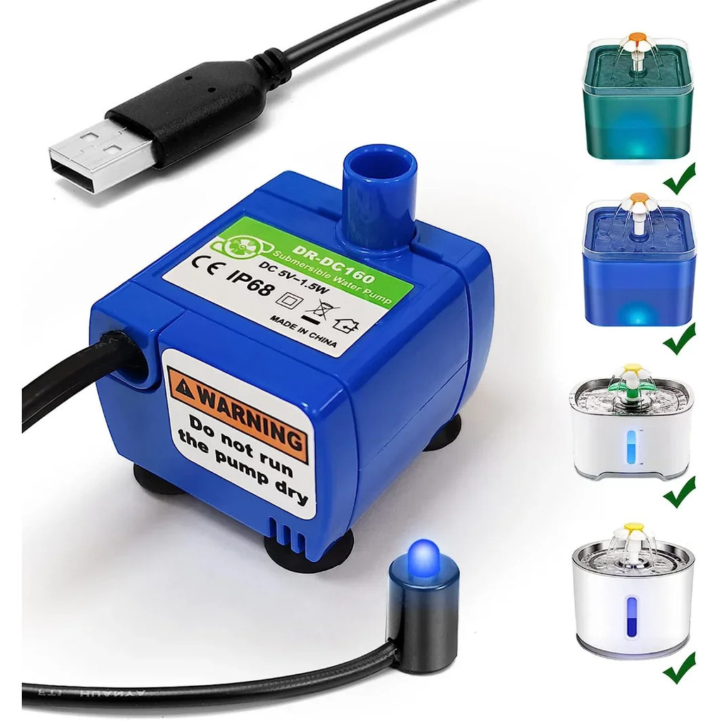 Bomba De Fonte De Água/Gato 40db Super Silencioso Para Pets/Substituição Bivolt em Oferta na Shopee