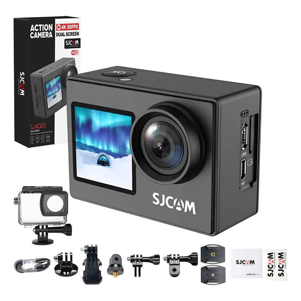 Câmera De Ação Sjcam Sj4000 Com Dual Screen Wifi Full Hd 4k