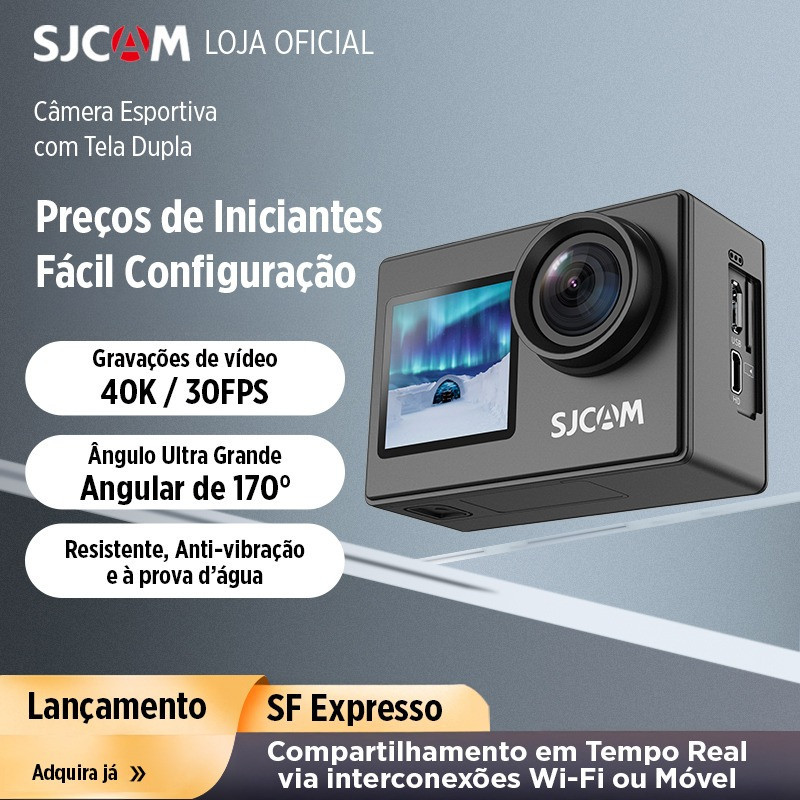 Câmera De Ação Sjcam Sj4000 Com Dual Screen Wifi Full Hd 4k