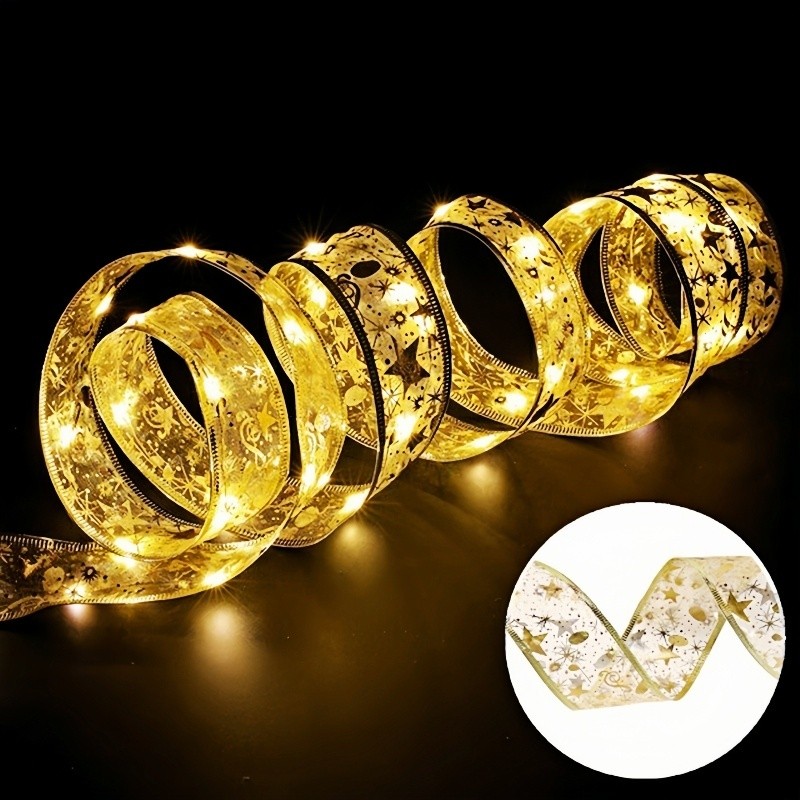 Decoração de Luzes para Árvore com Fitas, Elegante e Deslumbrante!