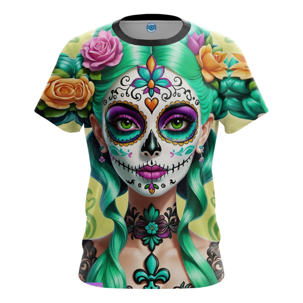 Camisa Camiseta Caveira Mexicana Arte Exclusivas Collor 001