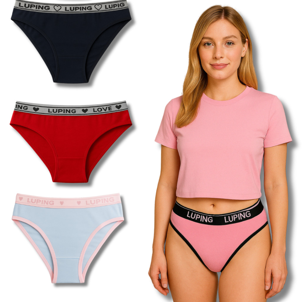 Kit 10 e 5 Calcinhas 100% Algodão Lisa e Estampada Cos Alto Tanga Cintura Alta Confortáveis Forro 100% em Algodão