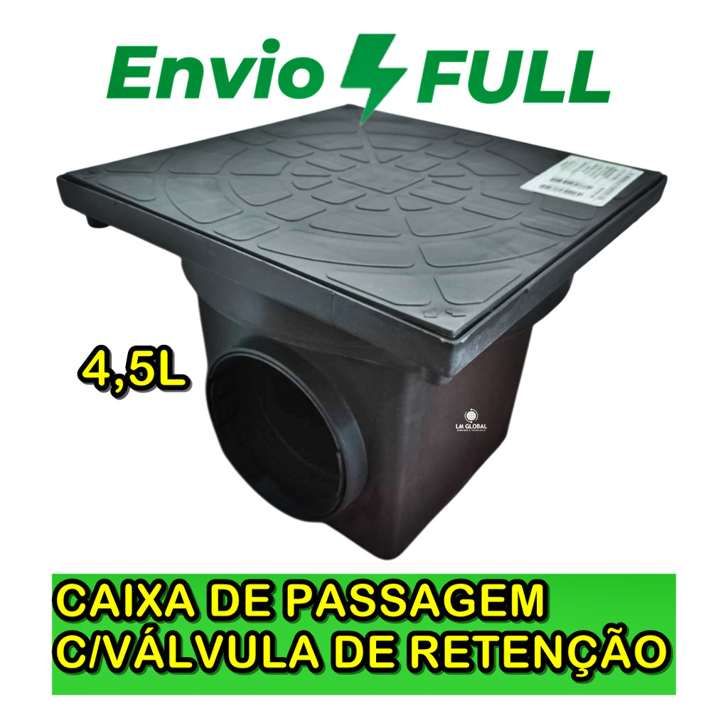 Caixa Esgoto c/ Válvula Anti-Retorno - 4,5 Litros envio full