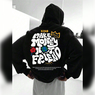 Moletom Masculino Estampado KING Com Capuz Slogan E Forro Quente em Oferta na Shopee