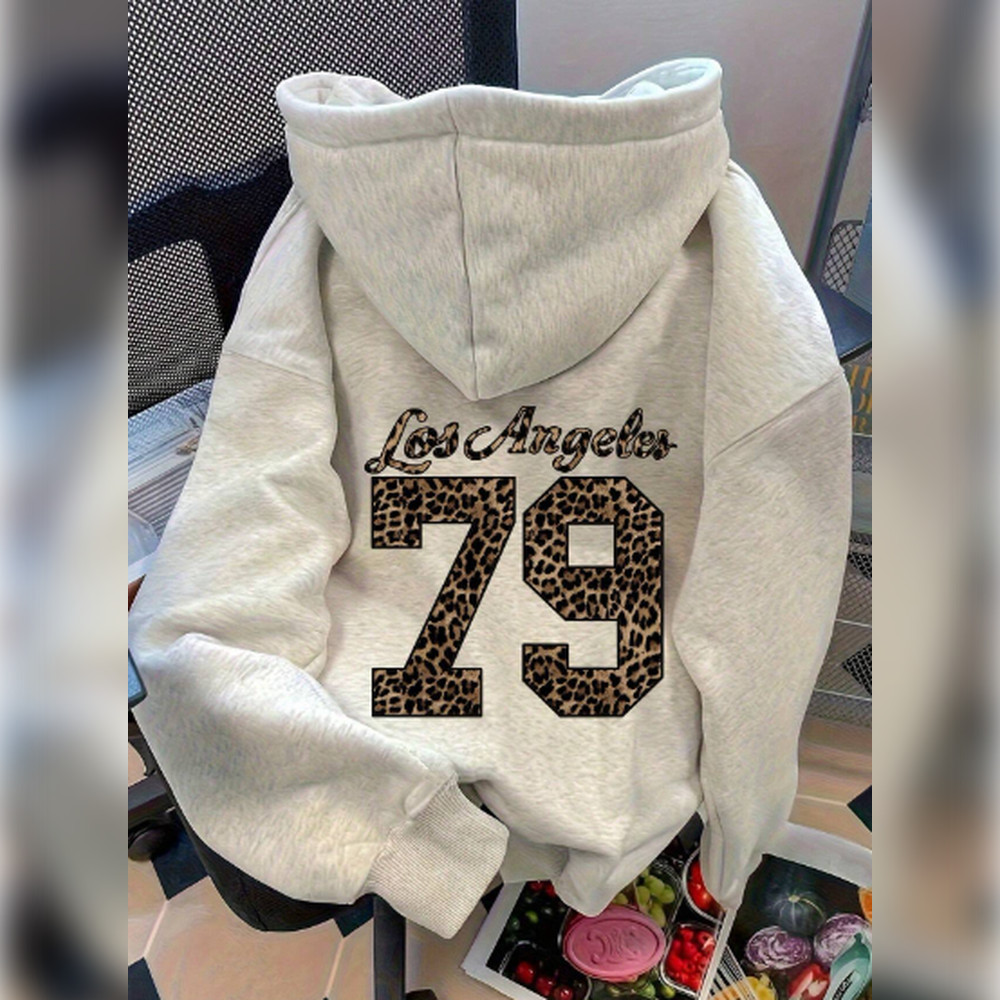 Moletom Unissex Estampado Algodão 79 Los Angeles Onçinha Confortável em Oferta na Shopee