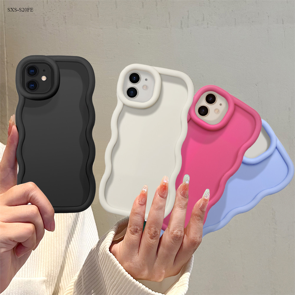 Capinha Para Samsung Galaxy S20 M54 M55 M22 M12 5G FE 5G Capa De Silicone Ondula
