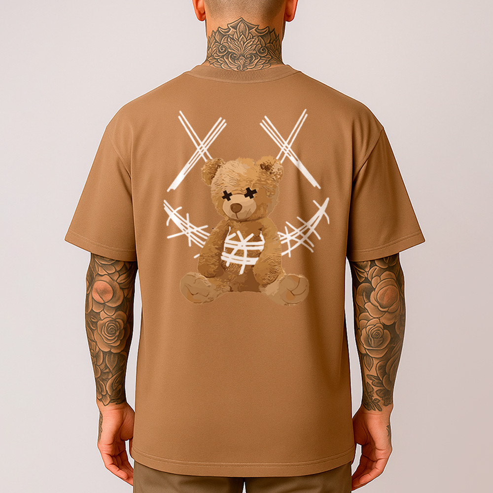 Camiseta Streetwear Urso Smile algodão Premium Envio imediato em Oferta na Shopee