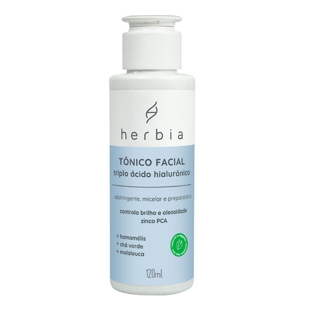 Tônico Facial Triplo Ácido Hialurônico - Natural e Vegano