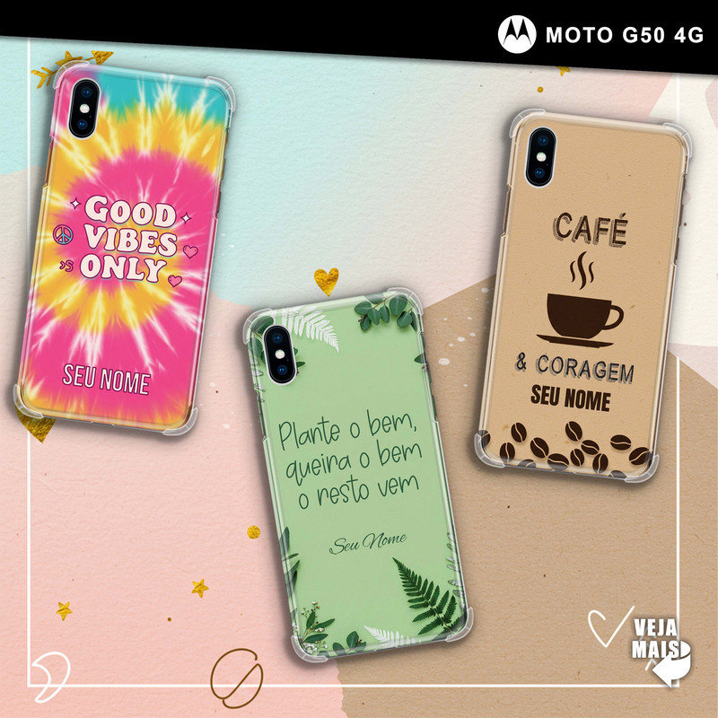 Capa Capinha - Motorola Moto G50 4G - Frases Motivacionais Personalizadas